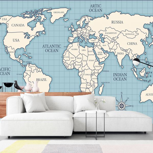 Foto Mural Mapa Mundi